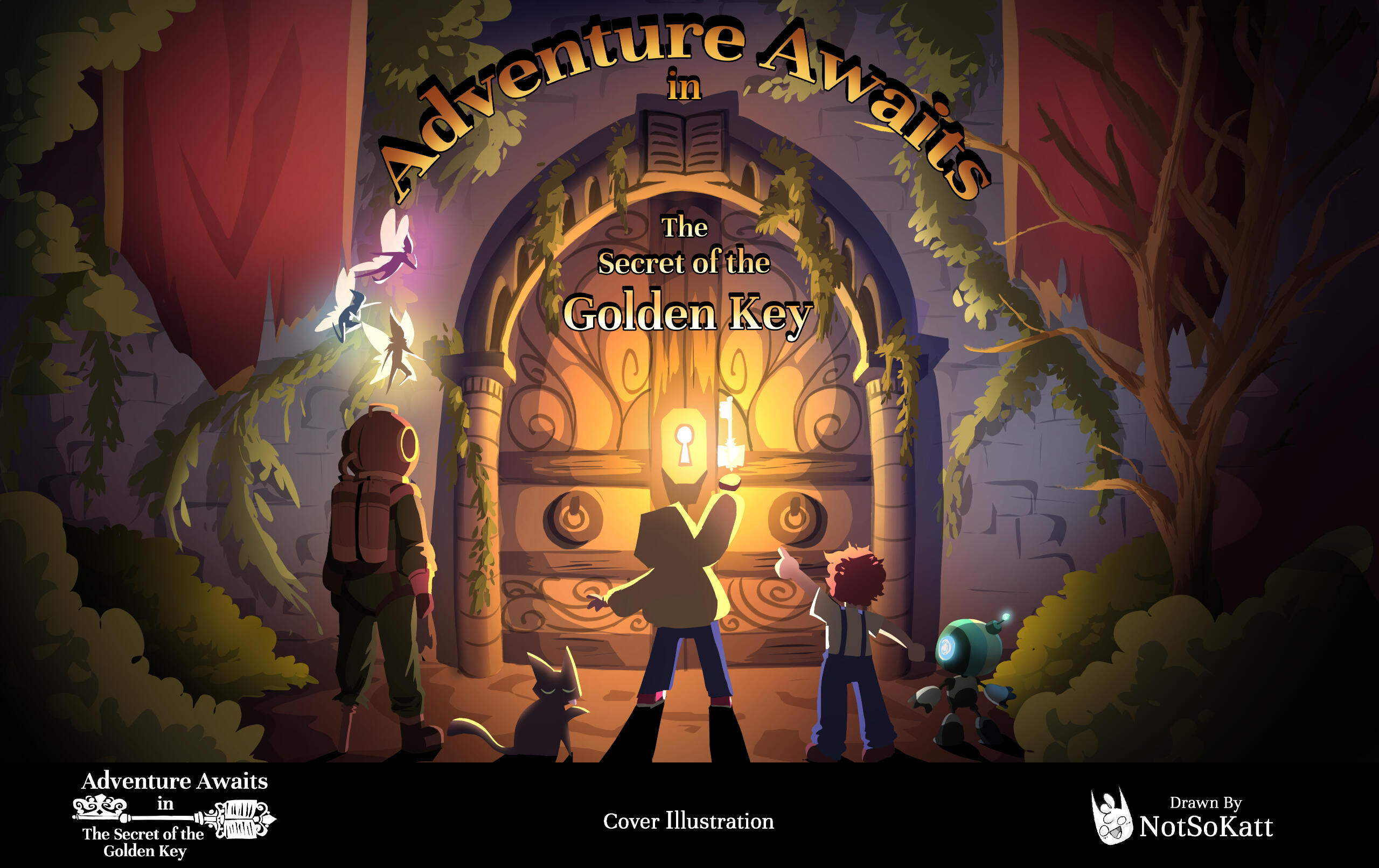 Title Page - Adventure Awaits in The Secret of the Golden Key - Visual Novel Game